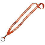 1/2" Polyester Lanyard with Metal Crimp & Split-Ring